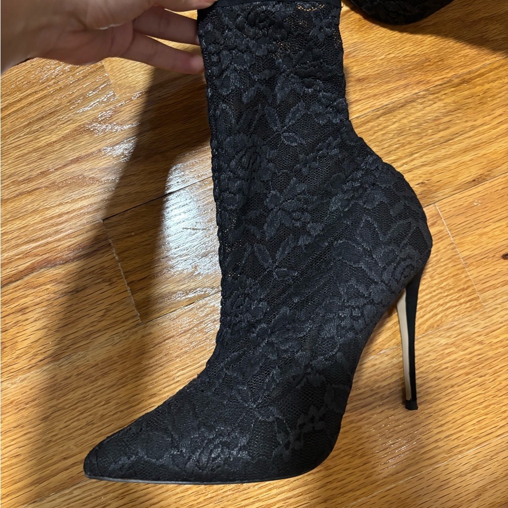 SOLD - Elegant Black Stiletto Heel Boots